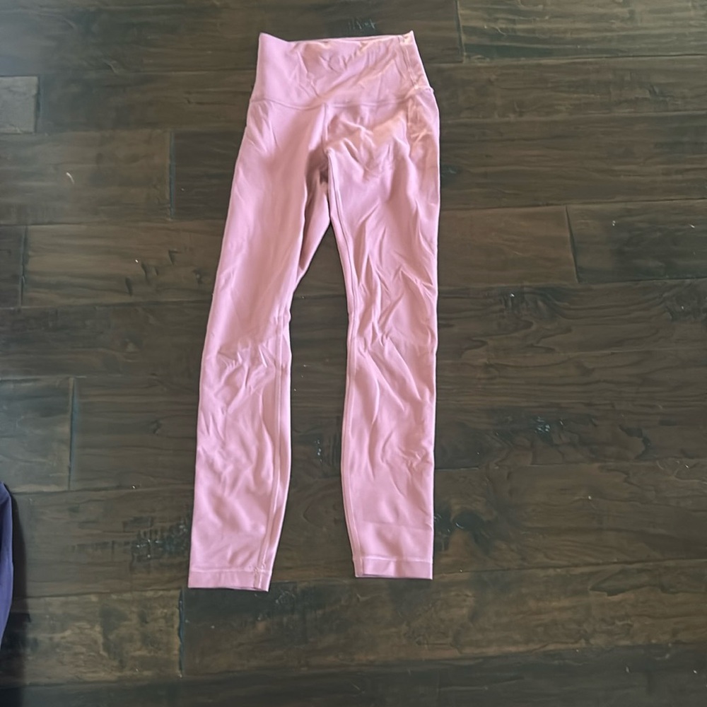 lululemon pink maroon size zero leggings